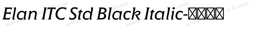 Elan ITC Std Black Italic字体转换